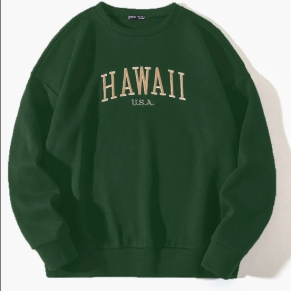Green Hawaii Shein crewneck - Picture 3 of 3
